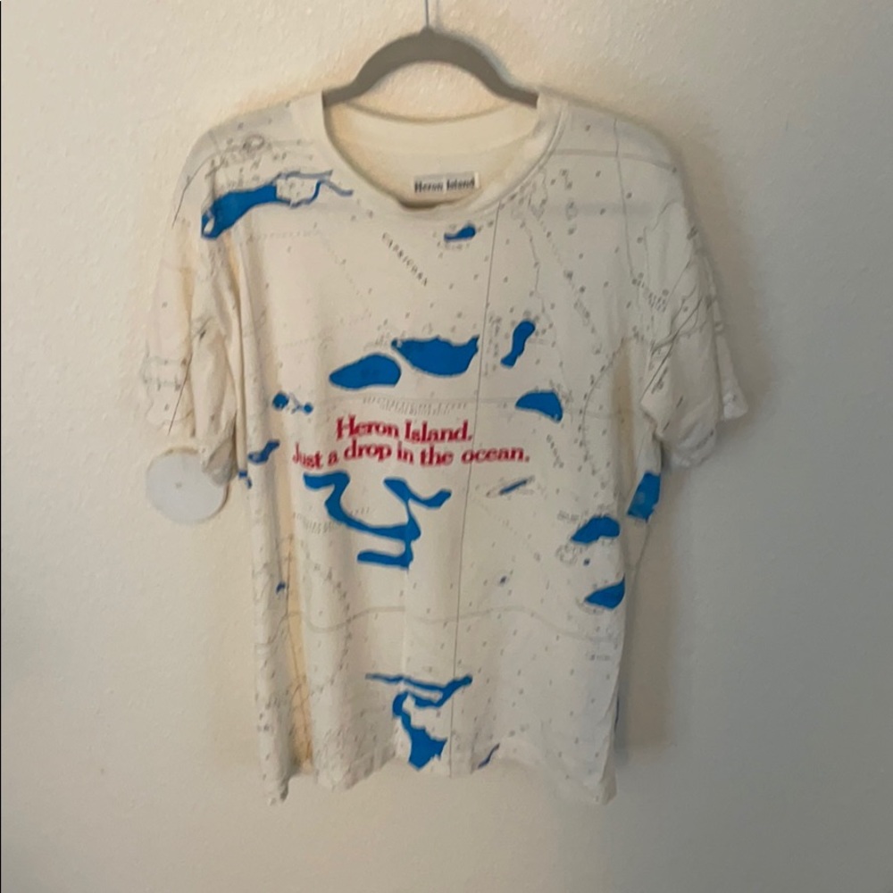 RETRO HERON ISLAND ALL OVER PRINT T SHIRT